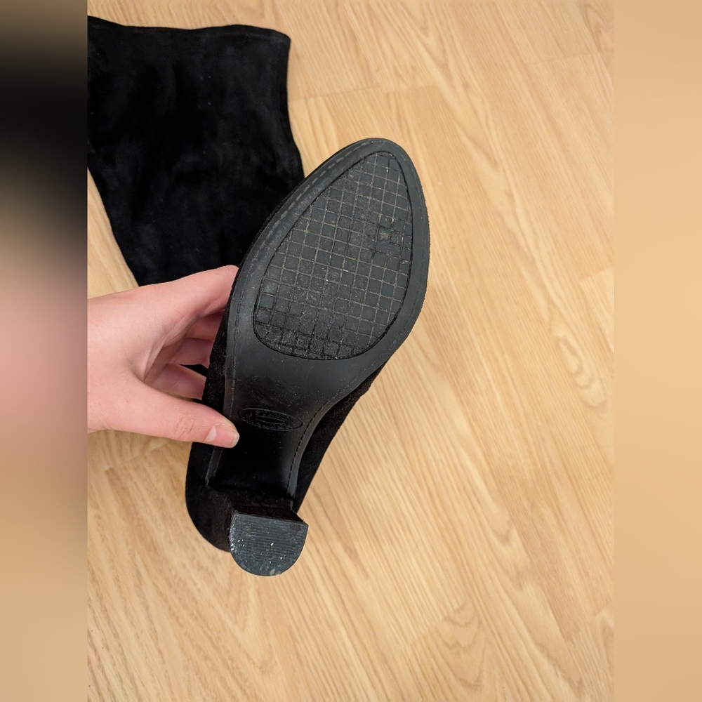 Steve Madden Black Suede Knee-High Boots - Picture 8 of 12